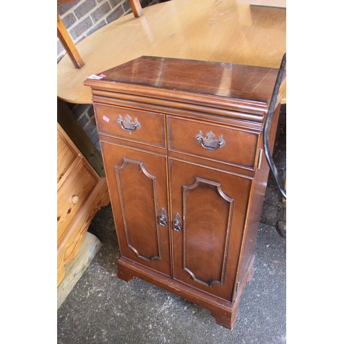 441 - Reproduction Narrow cabinet with inlaid detail