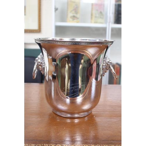 63 - Vintage Silver plated Veuve Clicquot champagne bucket. 20cm in Height