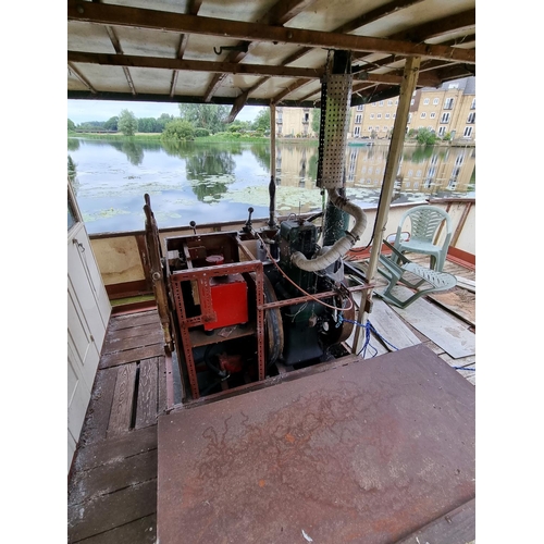 60a - Hand built Paddle Steamer engine boat with Lister Cs6 engine with hydraulic rear drive. Still on wat... 