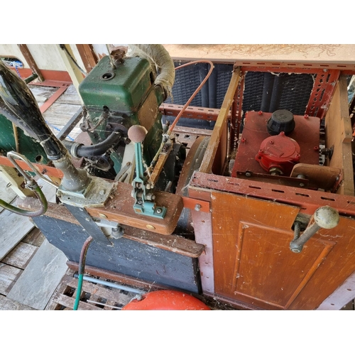 60a - Hand built Paddle Steamer engine boat with Lister Cs6 engine with hydraulic rear drive. Still on wat... 