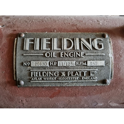 60b - Fielding Oil Engine 020130 HP 11/12 1/2 RPM 350 by Fielding & Platt Ltd of Gloucester (Still in Loca... 