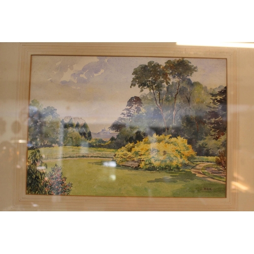 111 - 3 Watercolours to include W Nicholson, Walter M Allcott 1917 watercolour of a Farmstead and a waterc... 