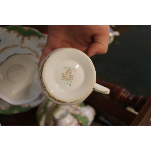 115 - Royal Albert Albany Green pattern Tea Set