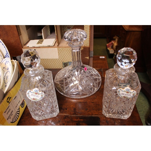 131 - Colelction of assorted Decanters inc. Burgoyne , 3 with Crown Staffordshire Labels