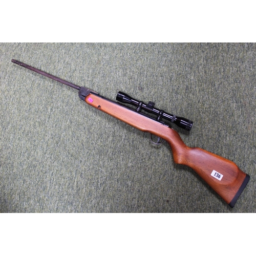 136 - Webley & Scott .22 Air Rifle with Scope