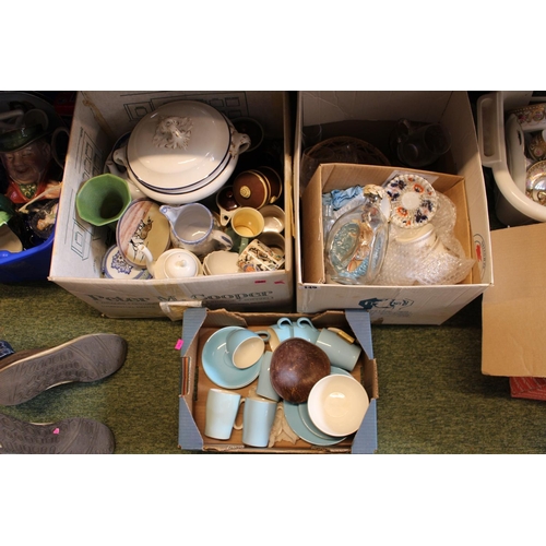 149 - 4 Boxes of assorted Burleighware and other ceramics and collectables