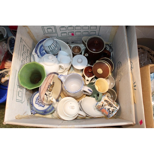 149 - 4 Boxes of assorted Burleighware and other ceramics and collectables