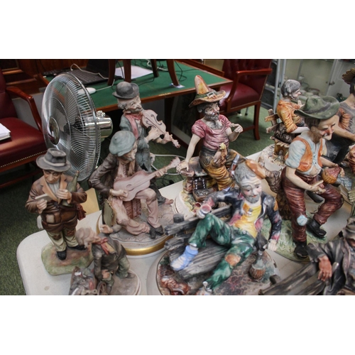 203 - Large collection of Capodimonte ceramic figures