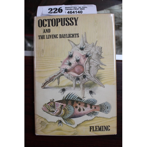 226 - Ian Fleming Octopussy & The Living Daylights 1966 First Edition Jonathan Cape. Brown Cloth with dust... 