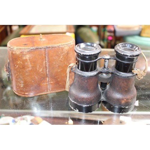 231 - Pair of Leather cased Voigtlander & Sohn Binoculars