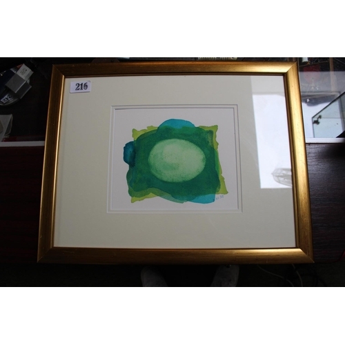 216 - Framed Watercolour by Rosie Scott. 20 x 17cm