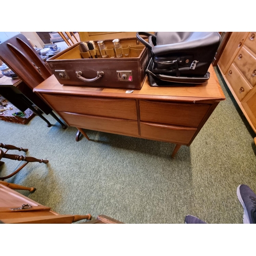 282 - Mid Century McIntosh Teak Veneered Sideboard on tapering legs