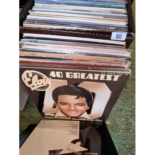 90 - 2 Cases of Assorted Vinyl Records to include The Police, Pretenders, Elvis, Simply Red etc