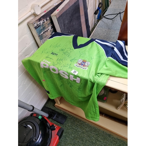 22 - Peterborough United 'The Posh' Soke Football Shirt with Signatures 2000