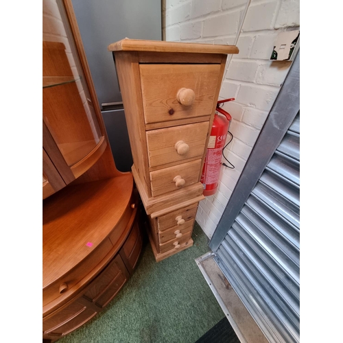 343 - Pair of Pine 3 Drawer bedside chests