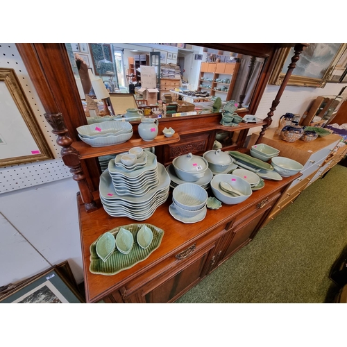 72 - Large collection of assorted Green glazed pottery