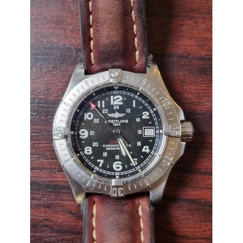 271 - Breitling Colt Gents wristwatch A74380 on Brown Leather strap