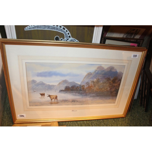 119 - Large collection of assorted framed Watercolours, Prints and engravings