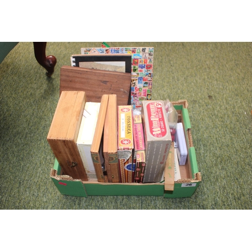 26 - Colelction of assorted Cigar boxes and a small collection of Cigar labels