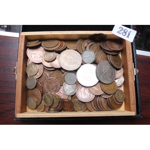 281 - Collection of assorted Copper coinage inc One Penny Three Pence Coins etc