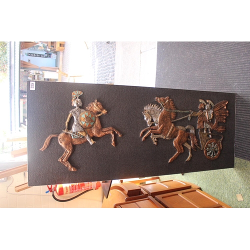 338 - 1970s Wall picture depicting horseback warriors