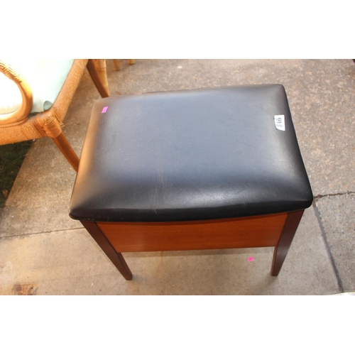 346 - Upholstered Mid Century sewing box