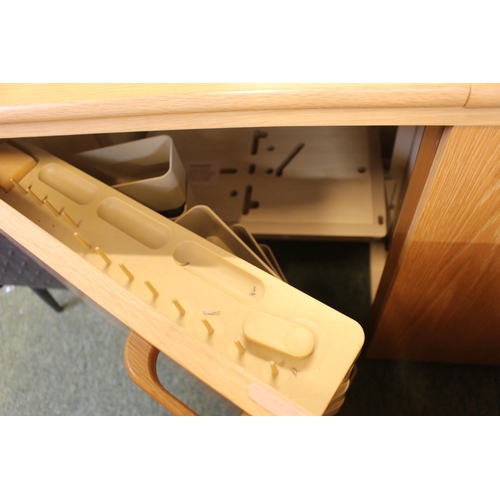 367 - Light Oak Sewing machine cabinet