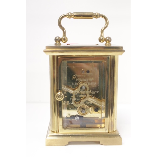 47 - Rapport of London Brass cased Carriage clock