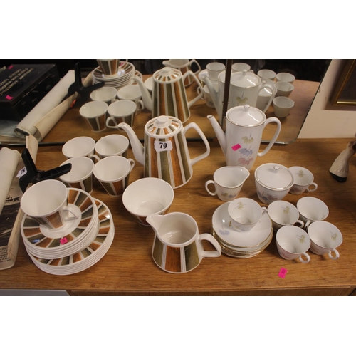 79 - Lord Nelson pottery Tea Set and a European Coffee set