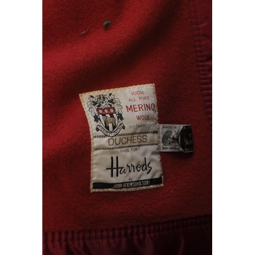 94 - Harrods King Size Port Wool Merino Blanket