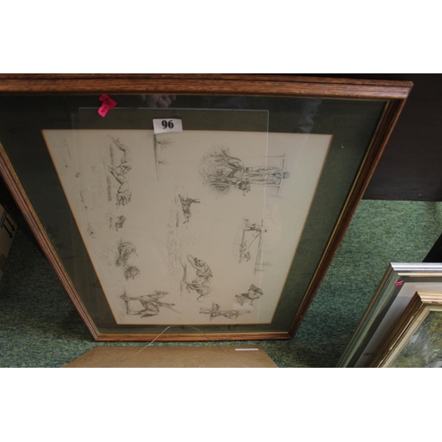 96 - Collection of assorted 19thC and later framed engravings and prints