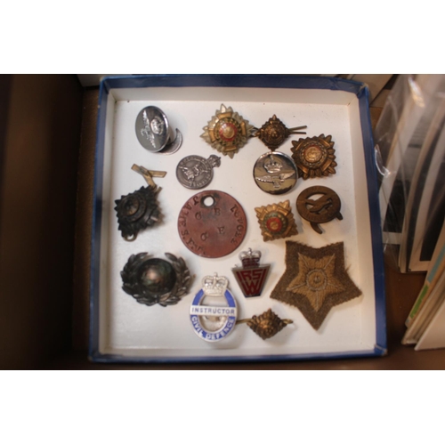 15 - Collection of assorted Military related Ephemera inc. Buttons, Sepia Photographs etc