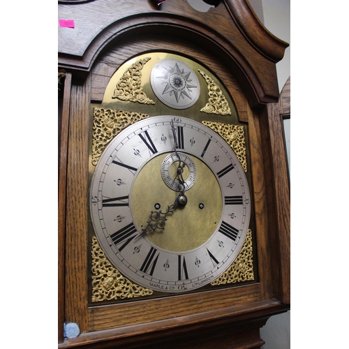 172 - Maple & Co of London Oak cased Longcase clock