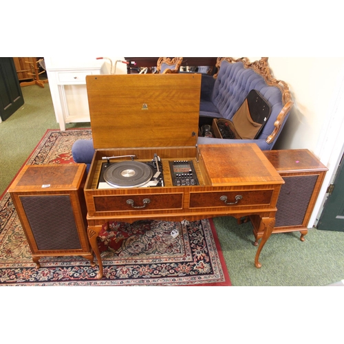 338 - Dynatron Walnut cased Garrard Stereogram with speakers