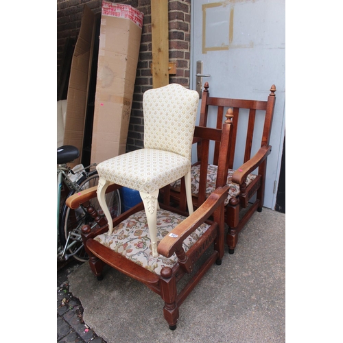 342 - 2 Old Charm Elbow chairs