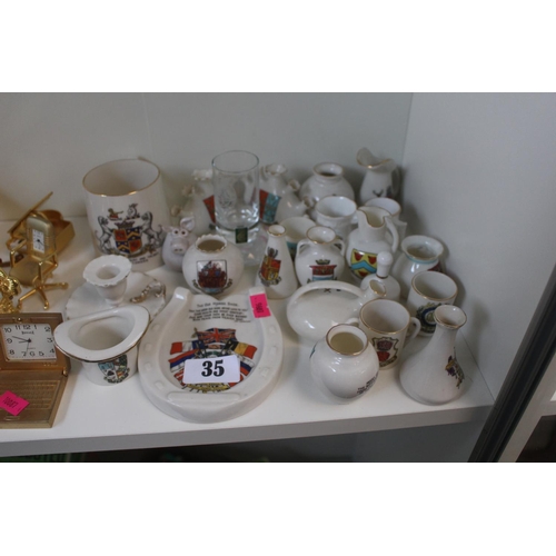 35 - Collection of Crested China inc. Goss, Arcadian etc