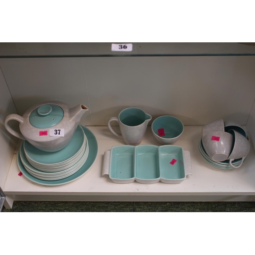 37 - Poole Pastel Tea Set