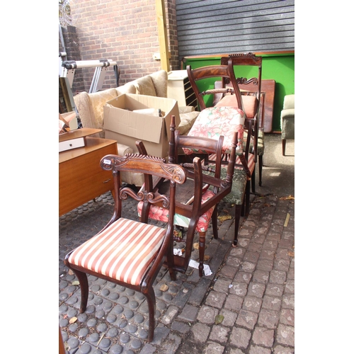 382 - Collection of 8 Victorian and later dining chairs