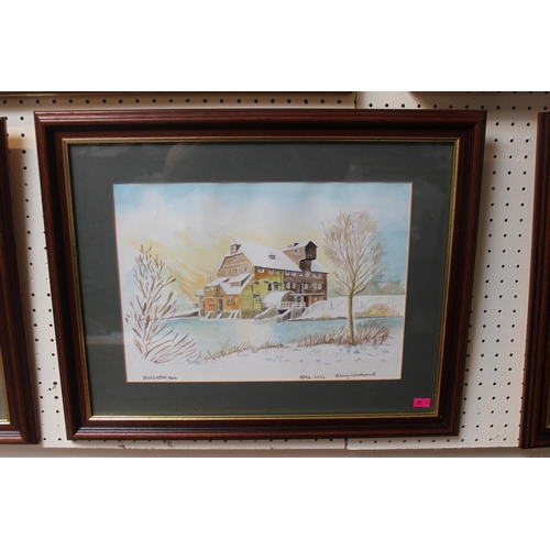 70 - Hilary Coulthard 3 Framed watercolours of Houghton