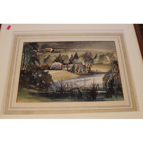 93 - Framed watercolour of a countryside scene by Douglas H Billin