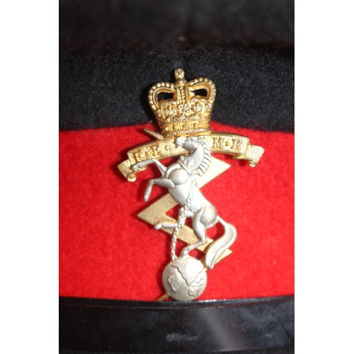 17 - Royal Electrical Mechanical Engineers Badge on Cap and a 1939-45 Medal with Ribbon