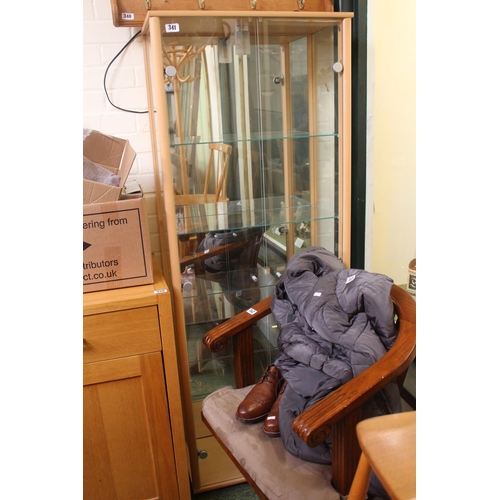 341 - Double Glazed mirror backed display cabinet