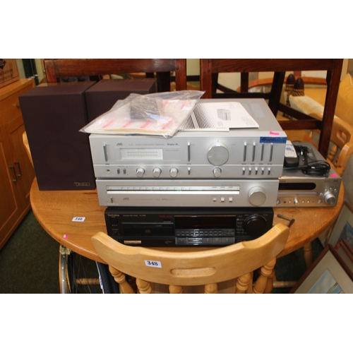 347a - Pair of Mission Speakers, Yamaha DAB Cd Player and assorted Audio items