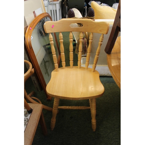 348 - Set of 4 Beechwood dining chairs