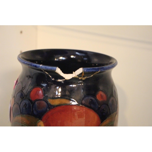 45 - Large Moorcroft Pomegranate vase with impressed mark and signature to base 27cm in Height A/F