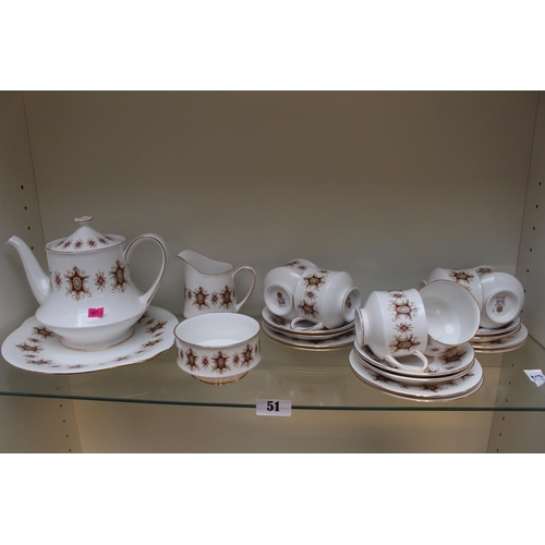 51 - Paragon Flamenco pattern Tea set