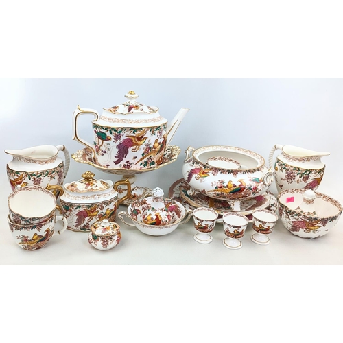 1 - A Royal Crown Derby Olde Avesbury Bone China pattern part dinner and tea service, comprising teacups... 