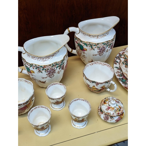 1 - A Royal Crown Derby Olde Avesbury Bone China pattern part dinner and tea service, comprising teacups... 