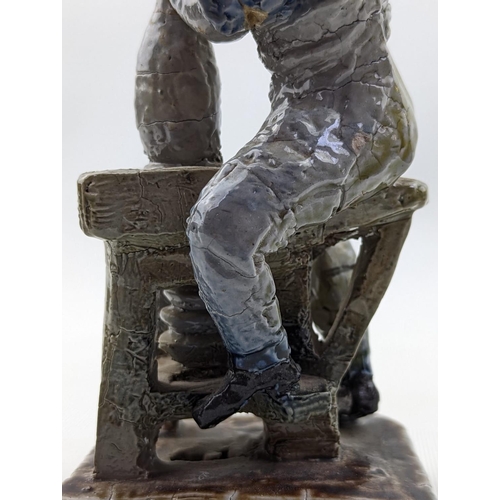 13 - Rare Martin Brothers figure of The Thrower / The Potter by Robert Wallace Martin. Depicting a Potter... 