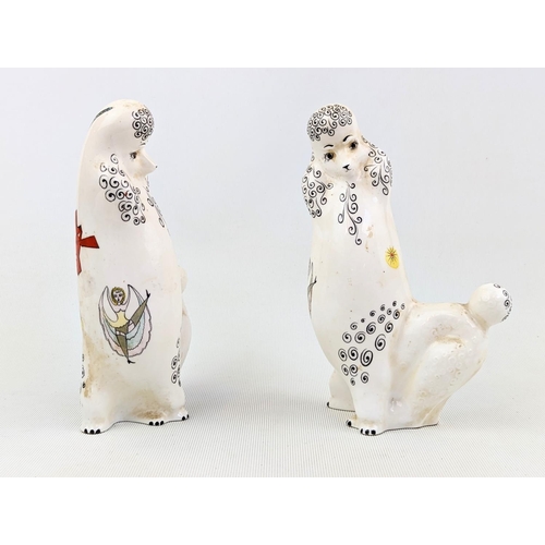 4 - Mid Century English bone China poodles, designed by Donald Brindley for Foley China Works, circa 195... 